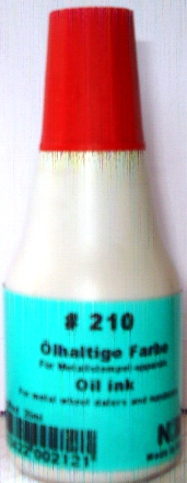Noris 210 Metal Numbering Machine Oil Based Ink Red 25ml